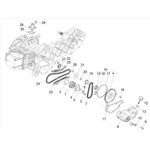 Vespa Primavera 4-suwowa pompa olejowa 3V (wtrysk euro5 IGET) 