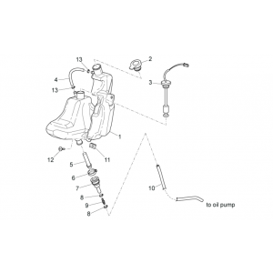 Zbiornik oleju Aprilia SR 50 H2O ie+carb 2004-2009