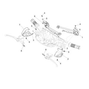 Przełączniki kierownicy Vespa Primavera 4-suwowy 3-zaworowy (euro4 wtrysku iget)