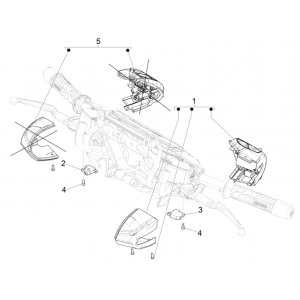 Przełączniki - Przełączniki - Przyciski - Przełączniki Piaggio Beverly 300 4T 4V HPE ABS E5 2021-2022 (EMEA)