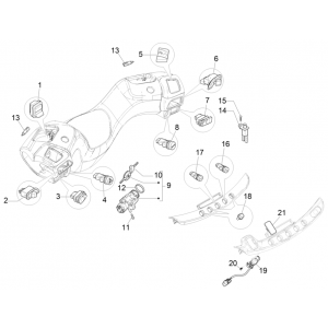Przełączniki - Przełączniki - Przyciski - Przełączniki Piaggio MP3 350 Maxi sport E4 ABS 2018-2020 (EMEA)