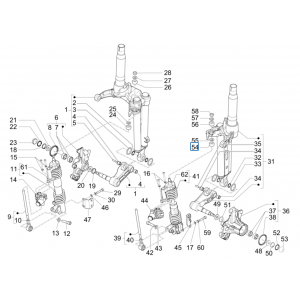 Części widelca przedniego (Mingxing) Piaggio MP3 350 Maxi sport E4 ABS 2018-2020 (EMEA)