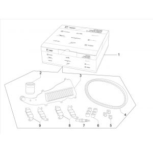Piaggio Medley 125 4T IE ABS E4 2016-2019 (EMEA) kompletny zestaw konserwacyjny
