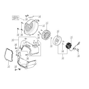 Okap chłodzący zapłonu Kymco Agility 10' 4-suwowy ciemnoszary