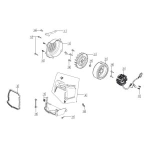 Okap chłodzący Kymco Agility 16'+ 4t matowy metaliczny srebrny