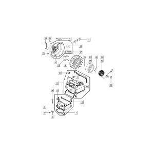 Zapłon - chłodzenie Kymco New Sento 4-suwowy 50i czarny