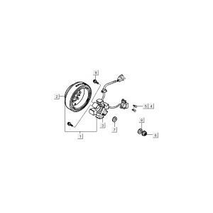 Zapłon Kymco Activ 4-suwowy czerwono-czarny