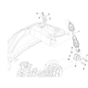 Amortyzatory tylnego zawieszenia Vespa Primavera 125 4T 3V IE ABS 