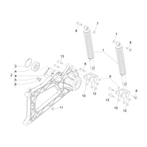 Zawieszenie tylne - Amortyzatory MP3 500 LT Sport 2014-2016