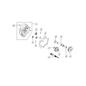 Skrzynia biegów Kymco Agility 10' 4-suwowy ciemnoszary