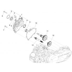 Skrzynia biegów: Piaggio Medley 125 4T IE ABS E4 2016-2019 (EMEA)