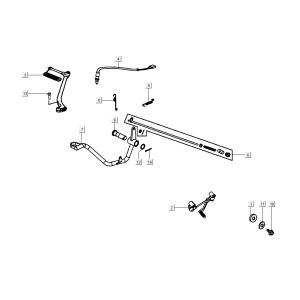 Pedały Kymco K-Pipe 4-Stroke Połysk Czarny