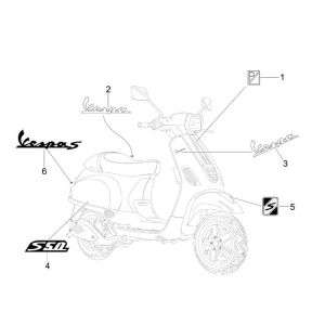 Emblematy Vespa S 2-suwowe