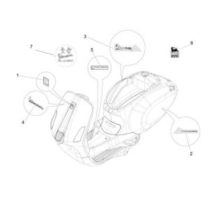 Emblematy Vespa Primavera 2-suwowe