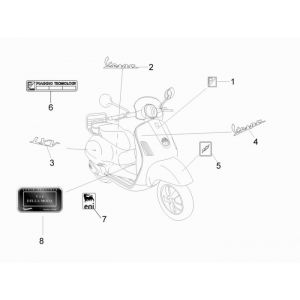 Emblematy Vespa Lxv 25km 4-suwowy 2-zawór