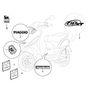 Emblematy Piaggio Zip 2000 2-suwowy AC