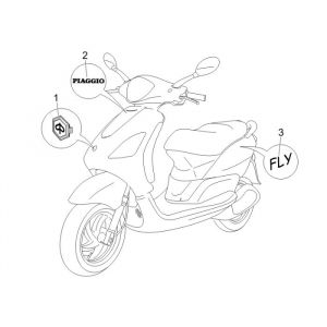 Emblematy 2-suwowe Piaggio Fly