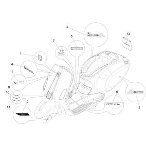 Zdjęcia i paski dekoracyjne Vespa Sprint 125 4T 3V IE ABS
