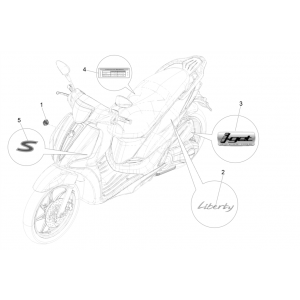 Obrazki i paski dekoracyjne Piaggio Liberty 50 4-suwowy (IGET Euro 4)