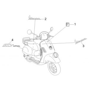 Obrazki i paski dekoracyjne Vespa GTV 250 4T 4V IE 
