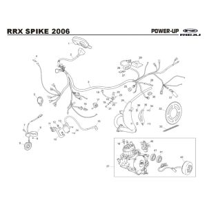 Power-up Rieju Spike-X czarny 2006 2-suwowy