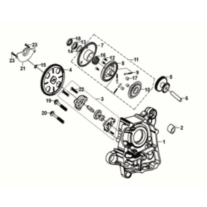 R. crank case-oil pump assy Sym Jet 14 125i AC E5 2021-2024