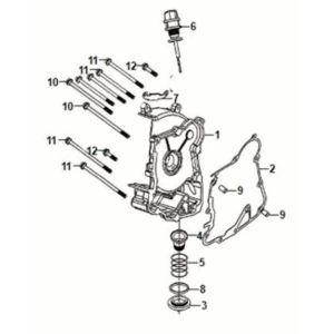R. Crank Case Cover Sym Orbit III 125i E5