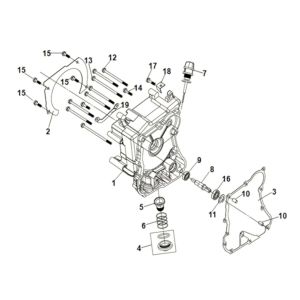 R CRANK CASE COVER Sym Symphony ST 125i LC E5