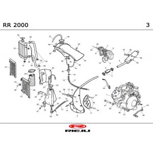 Chłodnica- Wydech Rieju RR castrol 2001 2-suwowy