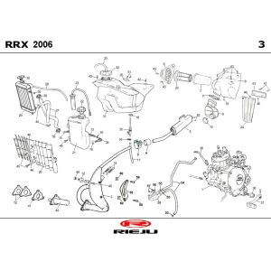 Chłodnica - Wydech Rieju RRX biały 2009 2-suwowy
