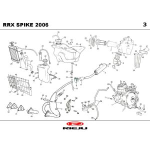 Chłodnica- Wydech Rieju Spike-X czarny 2006 2-suwowy