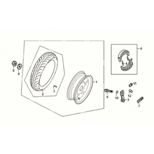 Koło tylne Sym Orbit III 50 E5
