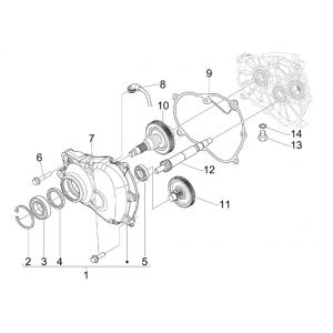 Grupa reduktorów Piaggio MP3 300 ie E4 LT BUSINESS - SPORT NOABS-ABS 2016 - 2018 (EMEA)