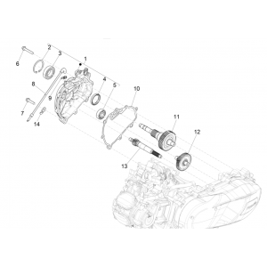 Vespa GTS 125 4T E4 ABS 2019 grupa reduktorów (EMEA)