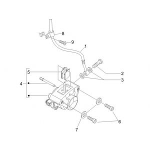 Hamulec Piaggio Zip 2000 4-suwowy AC