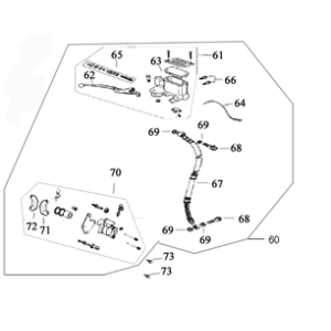 Hamulce prawy Znen Snail mat antracyt