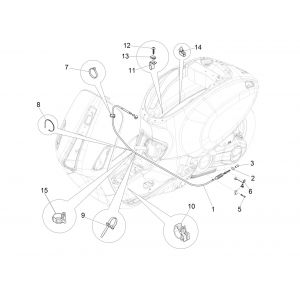 Linka hamulca Vespa Sprint 125 4T 3V IE ABS E5 2021 (EMEA)