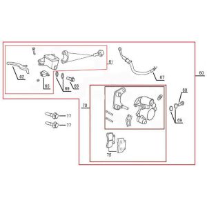 Zacisk hamulcowy Benzhou YY50QT-45A tytan