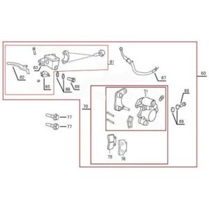Zacisk hamulcowy Benzhou YY80T-18 YY50QT (-18) biały