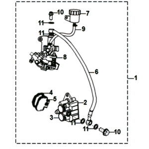 Zacisk hamulcowy/uchwyt hamulca Sym Jet 14 125I E4