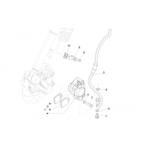 Zacisk hamulcowy Vespa Primavera 4-suwowy 3-zaworowy (euro4 wtrysku iget)