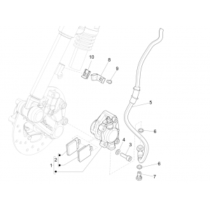Zacisk hamulcowy Vespa Sprint 4-osobowy 3-osobowy (trysk euro4 IGET)