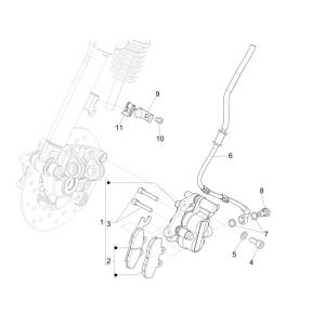 Zacisk hamulcowy Vespa Sprint 2-suwowy