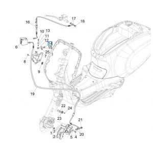 Przewody hamulcowe - Zacisk hamulcowy (ABS) Vespa Sprint 125 4T 3V IE ABS