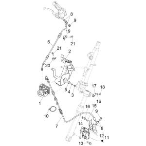 Przewody hamulcowe - Piaggio Liberty 125 4-suwowy 3V IE Zacisk hamulcowy ABS (IGET Euro 5)