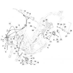 Przewody hamulcowe - Fotel hamulcowy (ABS) Piaggio Beverly 300 4T 4V HPE ABS E5 2021-2022 (EMEA)