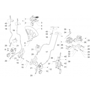 Przewody hamulcowe - Zacisk hamulcowy (ABS) Piaggio MP3 350 Maxi sport E4 ABS 2018-2020 (EMEA)