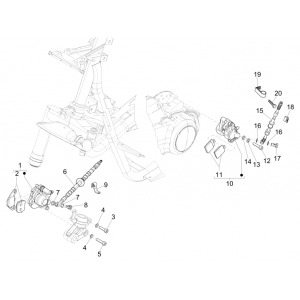 Przewody hamulcowe - zacisk hamulcowy Piaggio NRG Power DD 2007-2017
