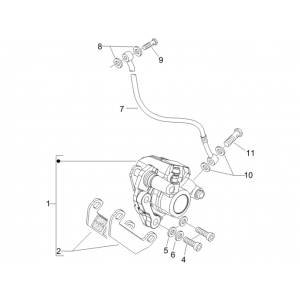 Przewody hamulcowe - Zacisk Piaggio Zip 50 SP 2006-2013