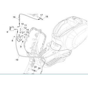 Przewody hamulcowe - Zacisk hamulcowy (ABS) Vespa Primavera 125 4T 3V IE ABS 